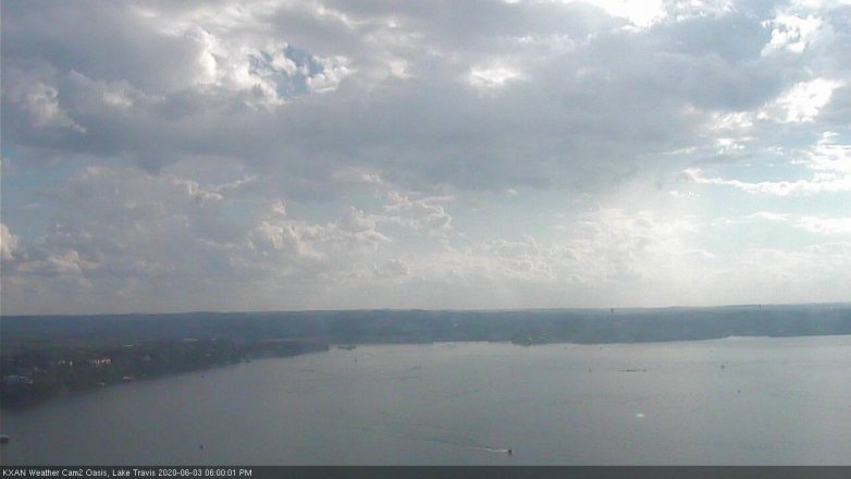 Lake Travis webcam, June 3, 2020 6:00 PM CT