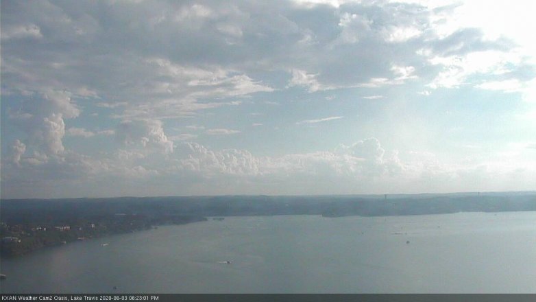 Lake Travis webcam, June 3, 2020 6:25 PM CT