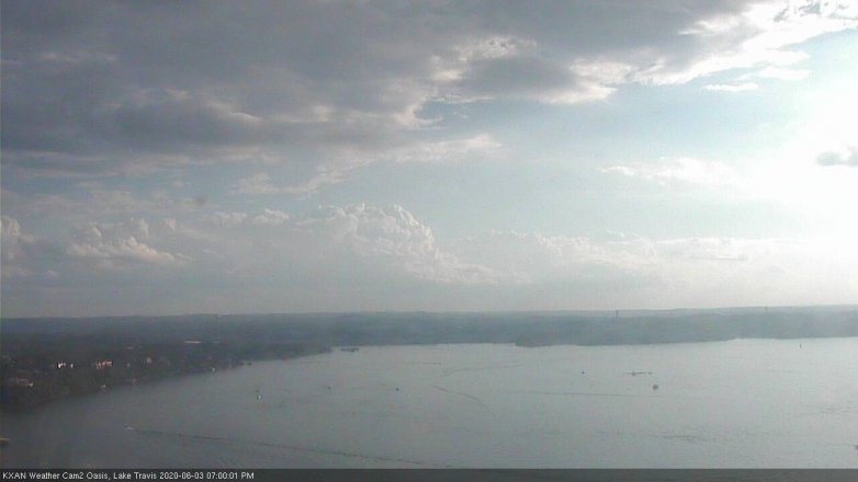 Lake Travis webcam, June 3, 2020 7:00 PM CT