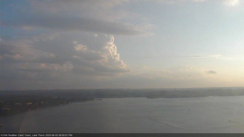 Lake Travis webcam, June 3, 2020 8:00 PM CT