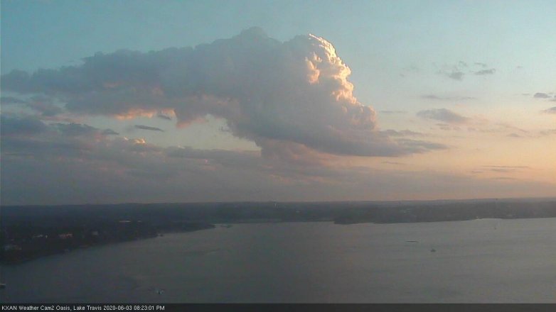 Lake Travis webcam, June 3, 2020 8:25 PM CT