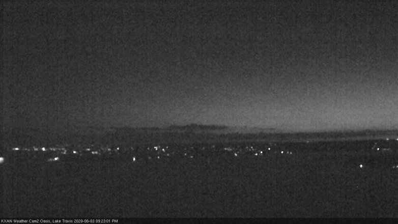 Lake Travis webcam, June 3, 2020 9:25 PM CT