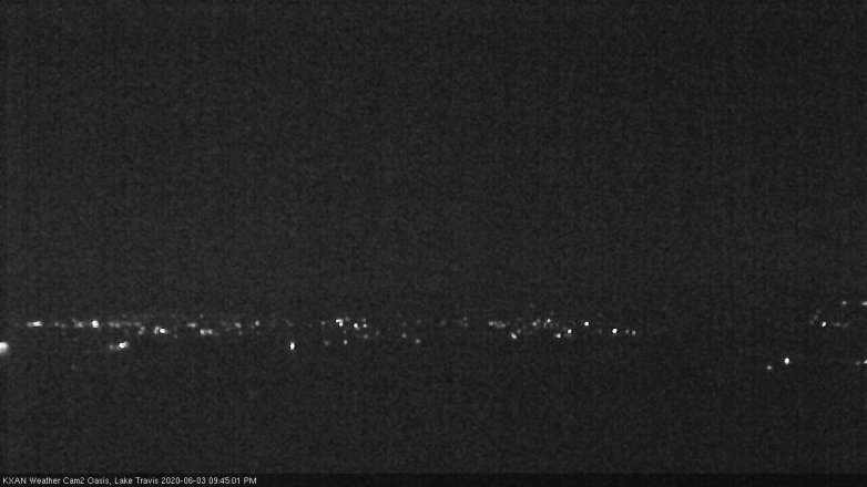 Lake Travis webcam, June 3, 2020 9:45 PM CT