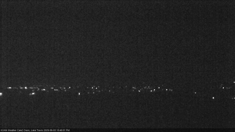 Lake Travis webcam, June 3, 2020 10:45 PM CT