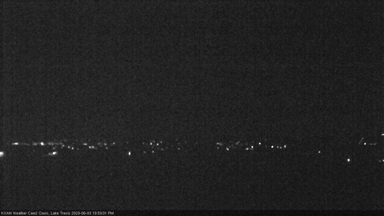 Lake Travis webcam, June 3, 2020 11:00 PM CT
