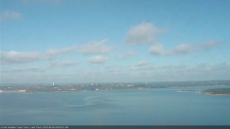Lake Travis webcam, June 4, 2020 9:00 AM CT