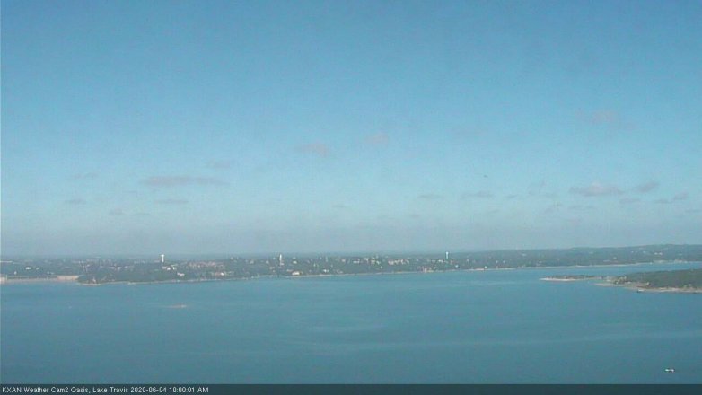 Lake Travis webcam, June 4, 2020 10:00 AM CT