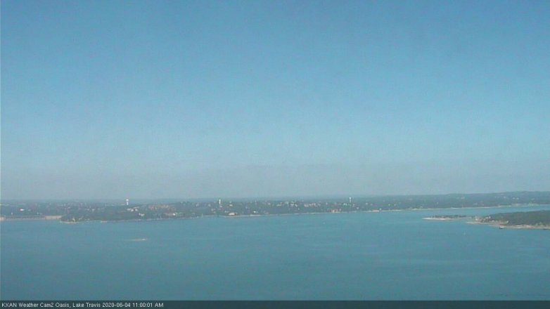 Lake Travis webcam, June 4, 2020 11:00 AM CT