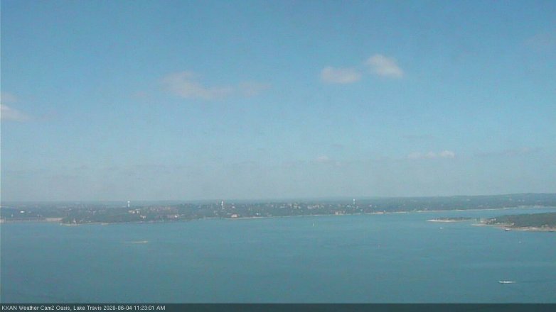 Lake Travis webcam, June 4, 2020 11:25 AM CT