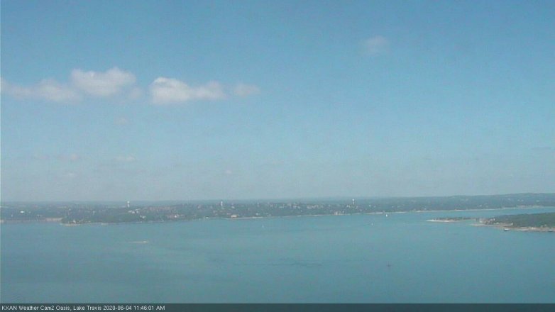 Lake Travis webcam, June 4, 2020 11:45 AM CT