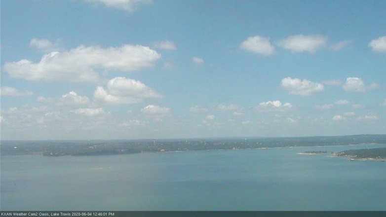 Lake Travis webcam, June 4, 2020 12:45 PM CT