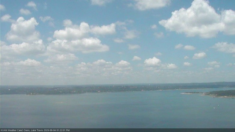 Lake Travis webcam, June 4, 2020 1:25 PM CT