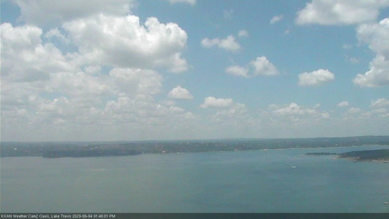Lake Travis webcam, June 4, 2020 1:45 PM CT