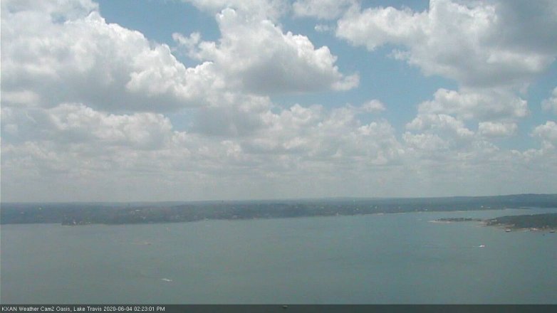 Lake Travis webcam, June 4, 2020 2:25 PM CT