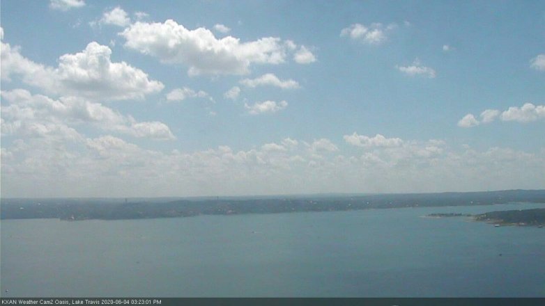 Lake Travis webcam, June 4, 2020 3:25 PM CT