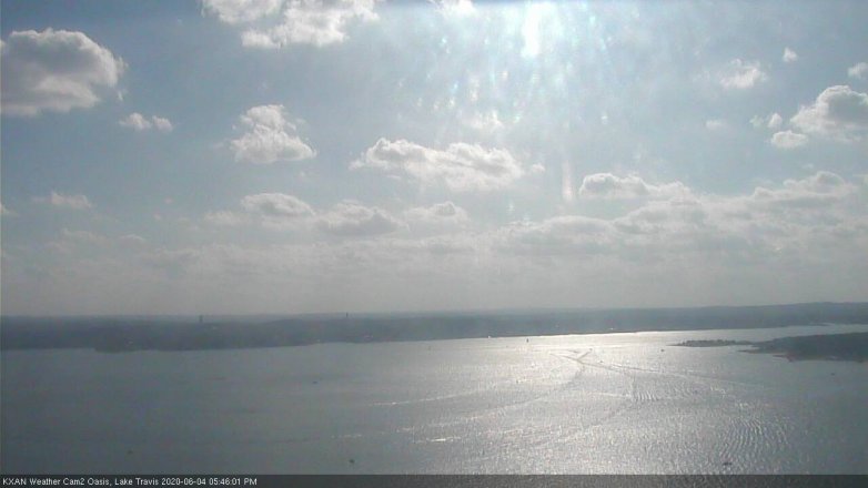 Lake Travis webcam, June 4, 2020 5:45 PM CT