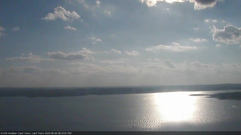 Lake Travis webcam, June 4, 2020 6:25 PM CT