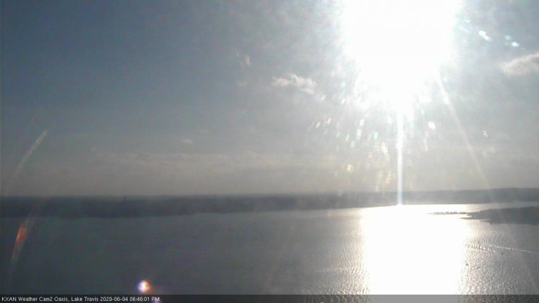 Lake Travis webcam, June 4, 2020 6:45 PM CT