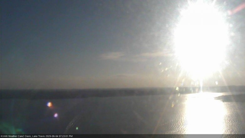 Lake Travis webcam, June 4, 2020 7:25 PM CT