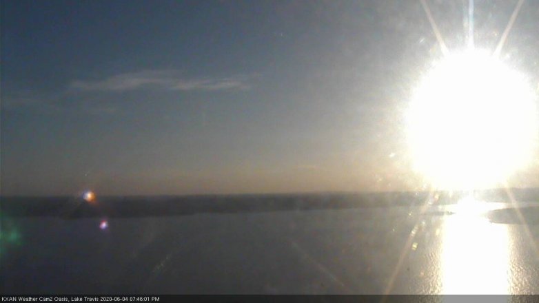 Lake Travis webcam, June 4, 2020 7:45 PM CT