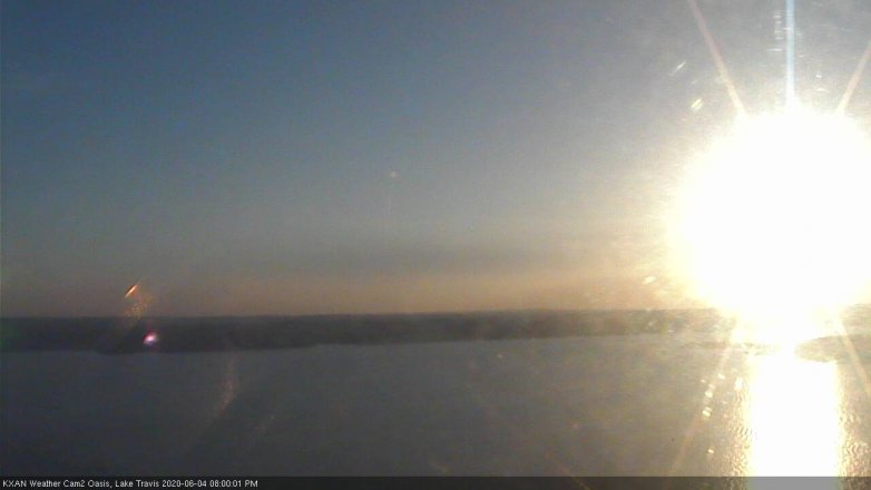 Lake Travis webcam, June 4, 2020 8:00 PM CT