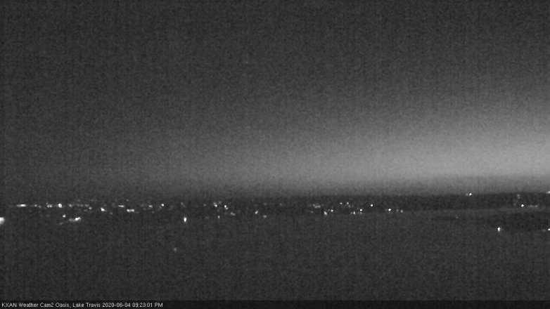 Lake Travis webcam, June 4, 2020 9:25 PM CT