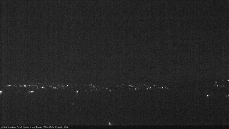 Lake Travis webcam, June 4, 2020 9:45 PM CT