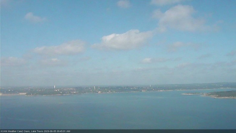 Lake Travis webcam, June 5, 2020 9:45 AM CT