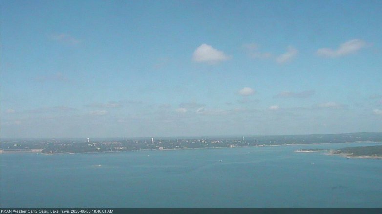 Lake Travis webcam, June 5, 2020 10:45 AM CT