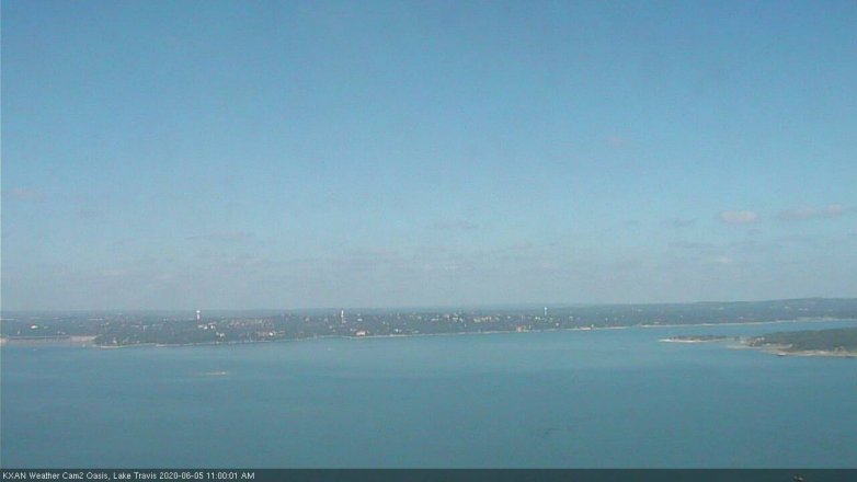 Lake Travis webcam, June 5, 2020 11:00 AM CT