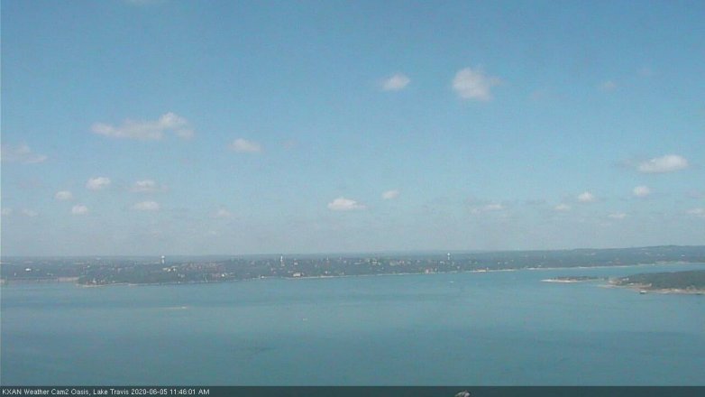 Lake Travis webcam, June 5, 2020 11:45 AM CT