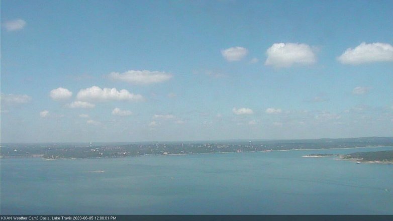 Lake Travis webcam, June 5, 2020 12:00 PM CT