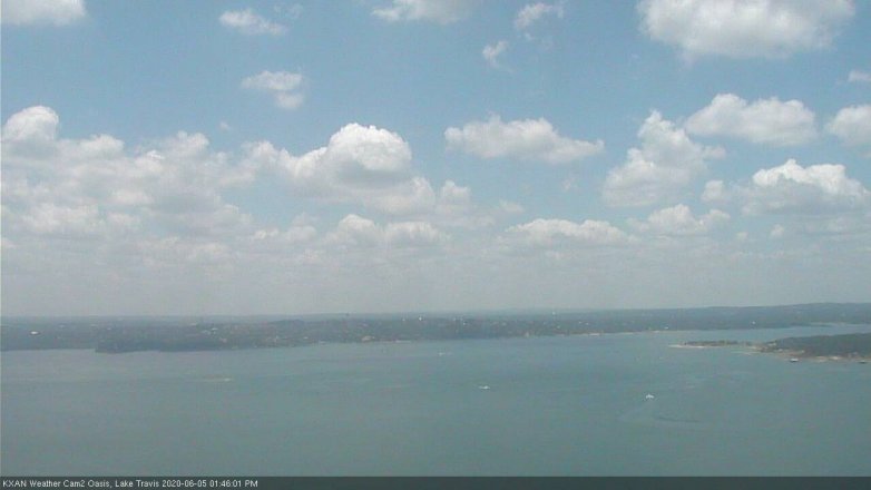 Lake Travis webcam, June 5, 2020 1:45 PM CT