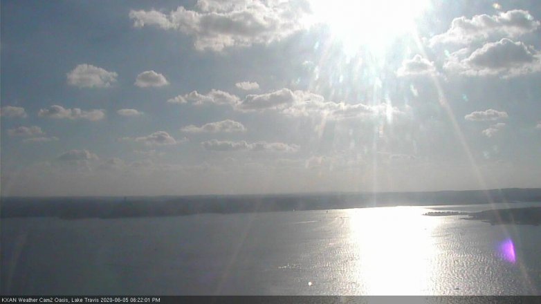 Lake Travis webcam, June 5, 2020 6:25 PM CT