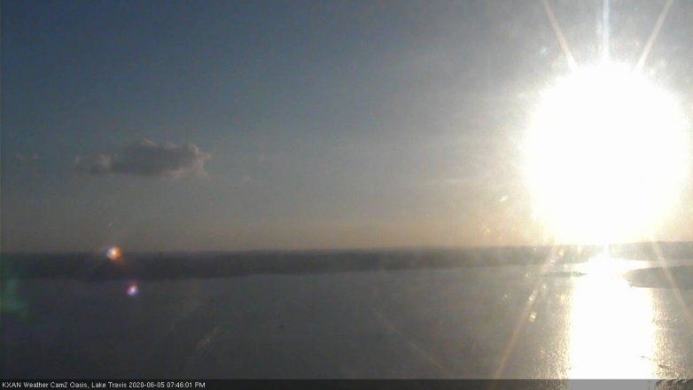 Lake Travis webcam, June 5, 2020 7:45 PM CT