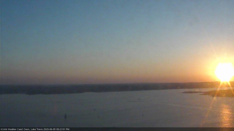 Lake Travis webcam, June 5, 2020 8:25 PM CT