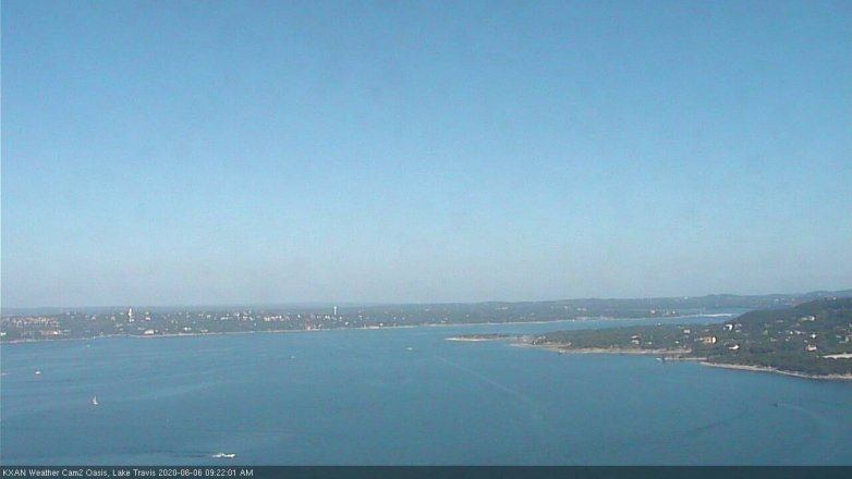 Lake Travis webcam, June 6, 2020 9:25 AM CT