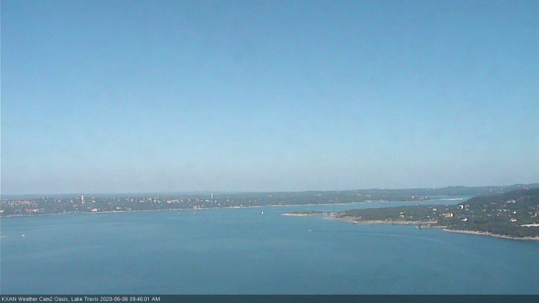 Lake Travis webcam, June 6, 2020 9:45 AM CT