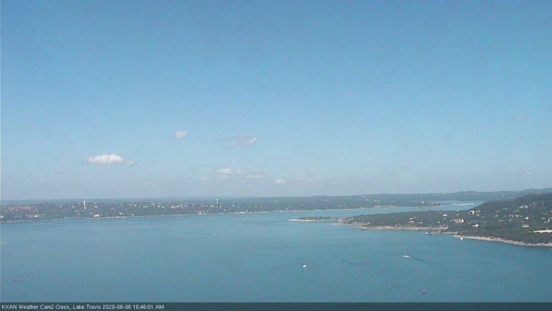 Lake Travis webcam, June 6, 2020 10:45 AM CT