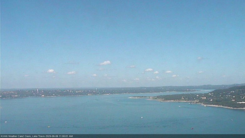 Lake Travis webcam, June 6, 2020 11:00 AM CT