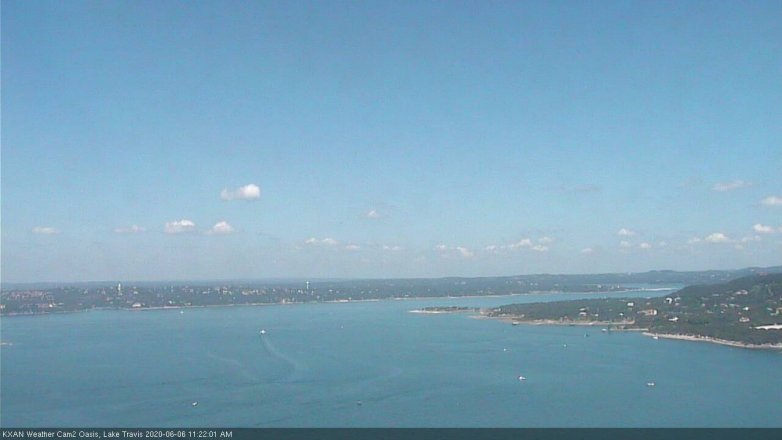 Lake Travis webcam, June 6, 2020 11:25 AM CT