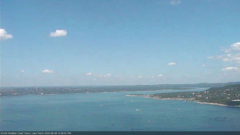 Lake Travis webcam, June 6, 2020 12:00 PM CT