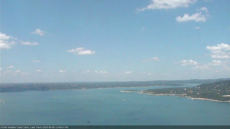 Lake Travis webcam, June 6, 2020 12:45 PM CT