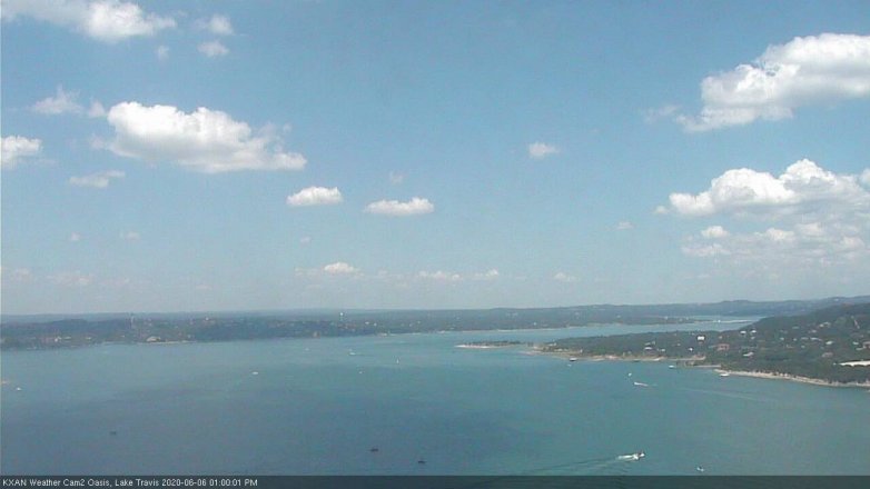 Lake Travis webcam, June 6, 2020 1:00 PM CT