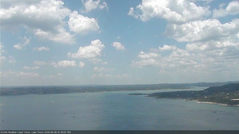 Lake Travis webcam, June 6, 2020 1:45 PM CT