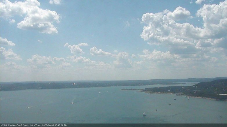 Lake Travis webcam, June 6, 2020 3:45 PM CT