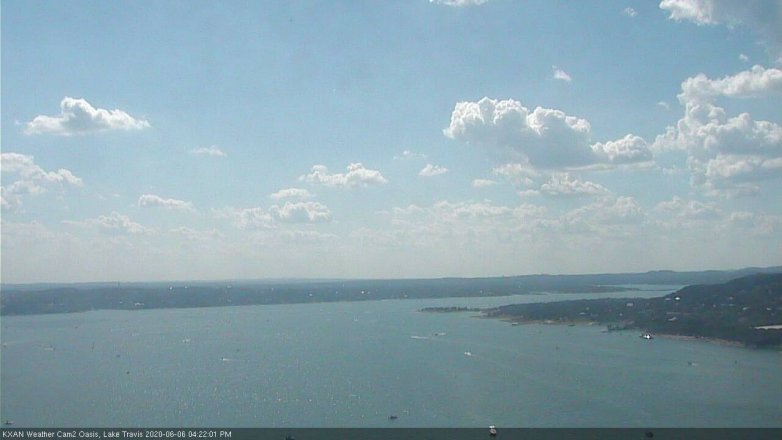 Lake Travis webcam, June 6, 2020 4:25 PM CT