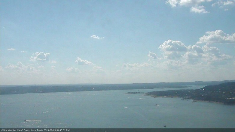 Lake Travis webcam, June 6, 2020 4:45 PM CT