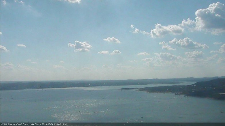 Lake Travis webcam, June 6, 2020 5:00 PM CT