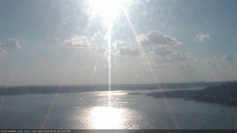 Lake Travis webcam, June 6, 2020 6:25 PM CT